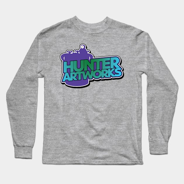 Hunter Artworks solid logo Long Sleeve T-Shirt by Hunter Artworks